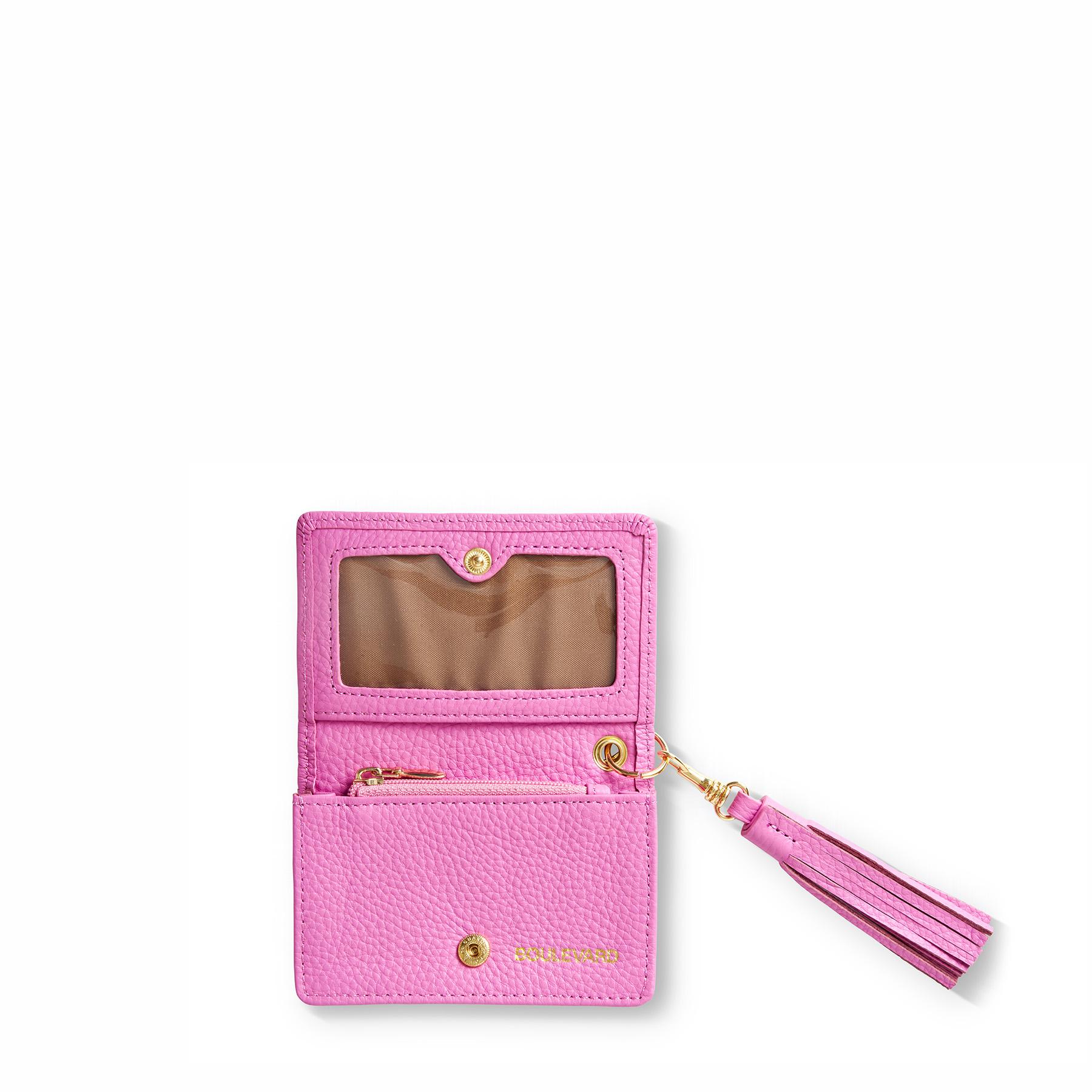 ☆LEMASQUE☆ Dow Soft Women's Leather Card Wallet Dusty Purp Pink Leather Women Wallet,minimalist Wallet,slim Wallet