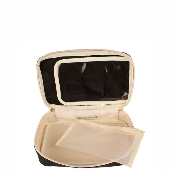 Megan Nylon Leather Cosmetic Case