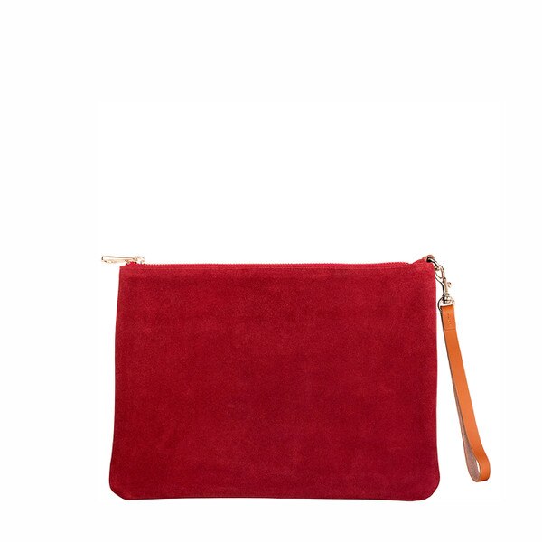 Boulevard Sofie Suede Clutch - Ladybird